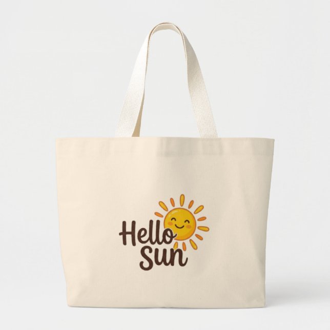 Bolsa Tote Grande Olá Sol (Frente)