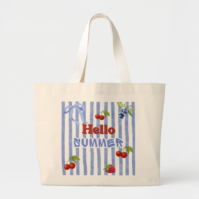 Bolsa Tote Grande Olá Verão (Frente)