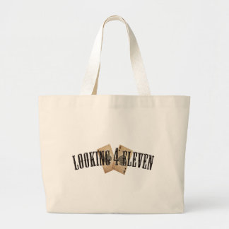 Bolsa Tote Grande Olhando o logotipo 4 onze