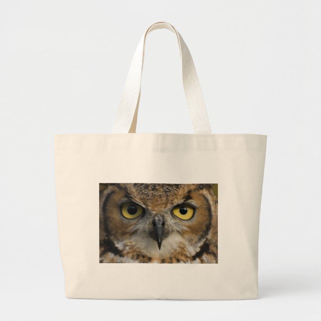 Bolsa Tote Grande Olhos da coruja (Frente)
