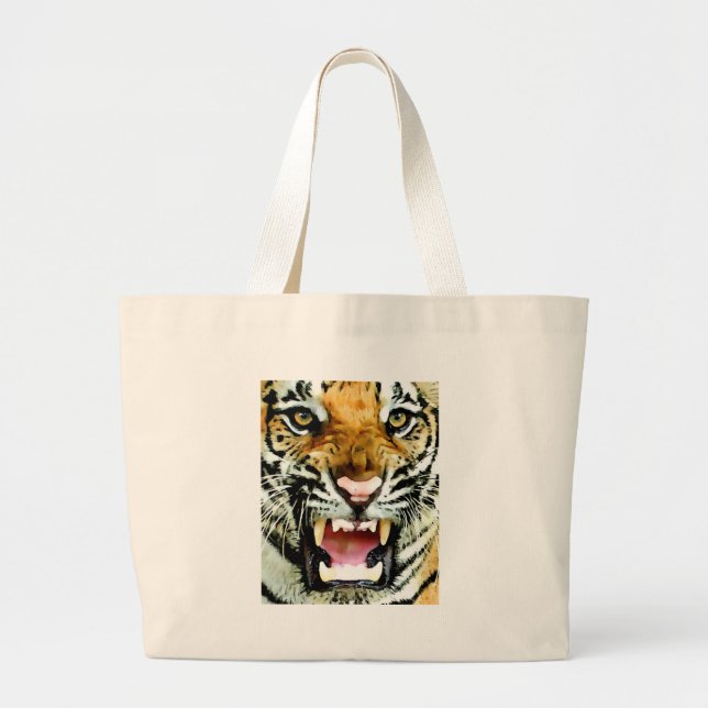 Bolsa Tote Grande Olhos de Tigre (Frente)