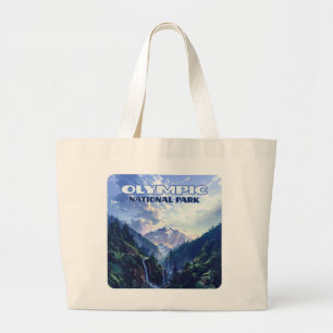 Bolsa Tote Grande Olimpiadas National Park Washington Mounts Vintage