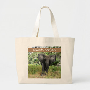 Bolsa Tote Grande Olmoti Safari Elephant Tote Bag