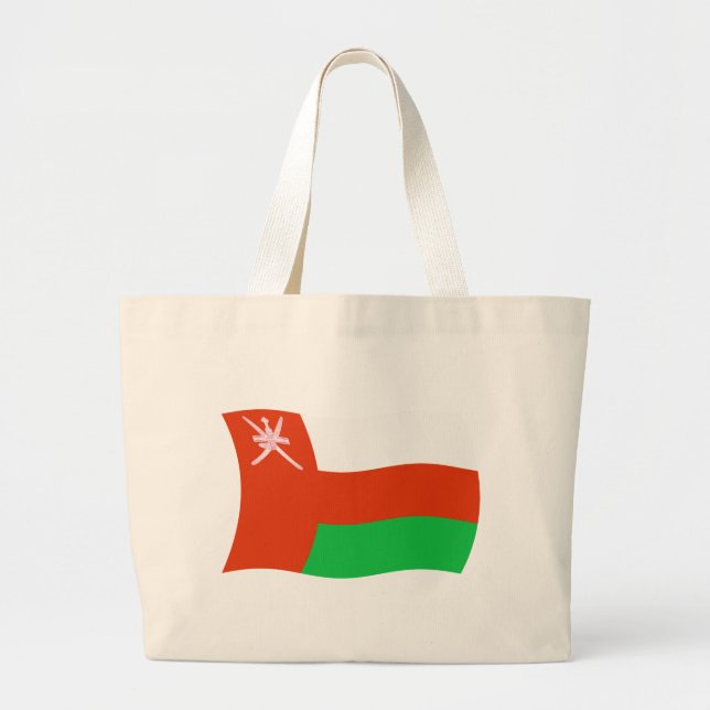 Bolsa Tote Grande Oman Flag Tote Bag (Frente)