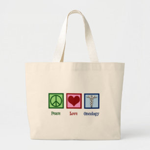 Bolsa Tote Grande Oncologista Peace Love Oncology Office