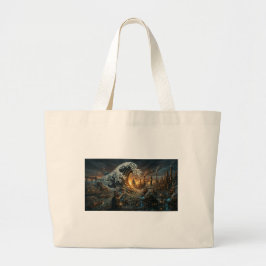 Bolsa Tote Grande Onda de Lixo Plástico Steampunk Londres