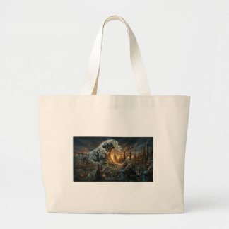 Bolsa Tote Grande Onda de Lixo Plástico Steampunk Londres