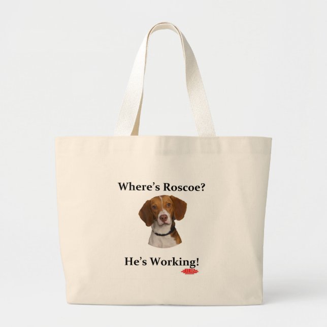 Bolsa Tote Grande Onde está Roscoe? (Frente)