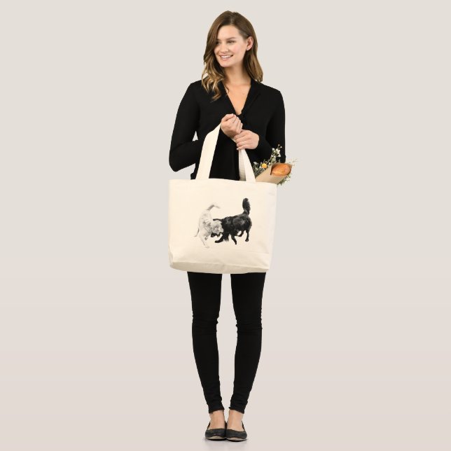 Bolsa Tote Grande Onde o Brincar Começa (Frente (modelo))