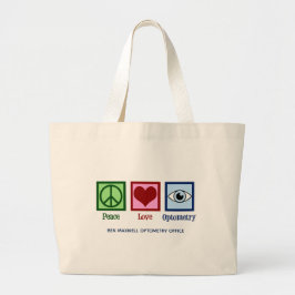 Bolsa Tote Grande Optometria Personalizada do Peace Love