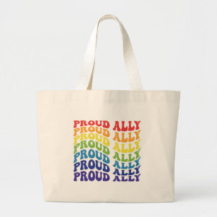 Bolsa Tote Grande Orgulho Ally LGBTQ ORGULHO GAY Arco-íris