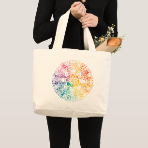 Bolsa Tote Grande Orgulho Arco-Íris da Janela Gótica