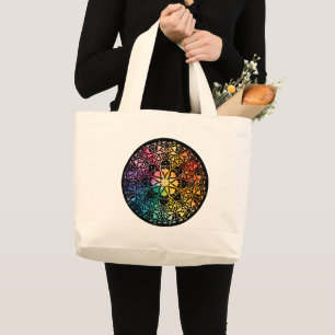 Bolsa Tote Grande Orgulho Arco-Íris da Janela Gótica