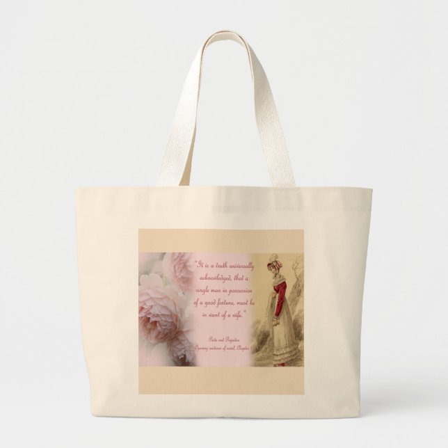 Bolsa Tote Grande Orgulho e preconceito (Frente)