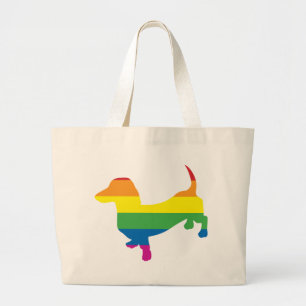 Bolsa Tote Grande Orgulho gay Dachshund/Wiener