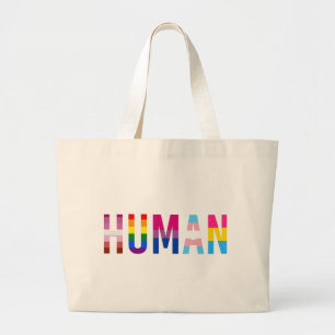Bolsa Tote Grande Orgulho gay Mês de Bandeira LGBT HUMANA Transgêner