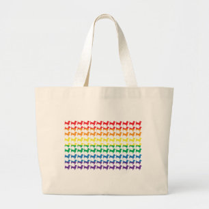 Bolsa Tote Grande Orgulho gay Rainbow Dachshances