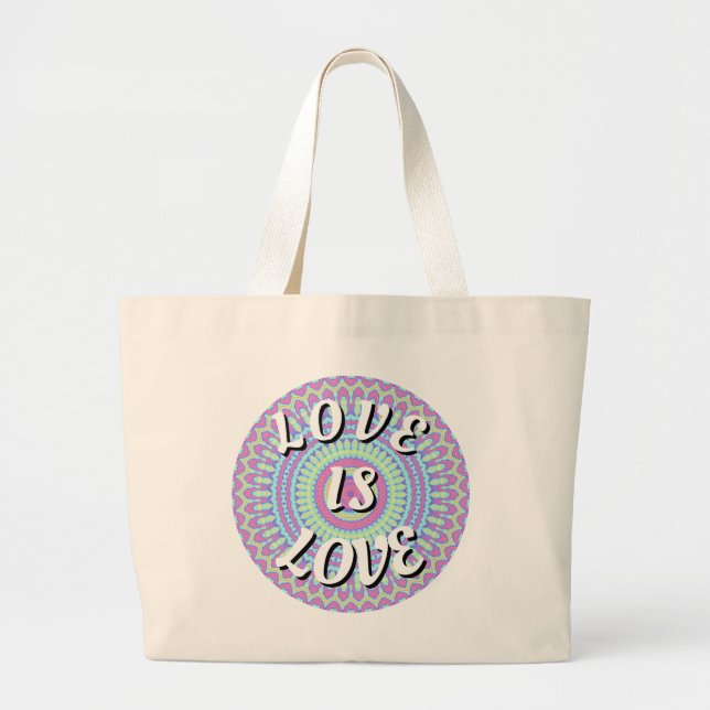 Bolsa Tote Grande Orgulho Love Is Love   (Frente)