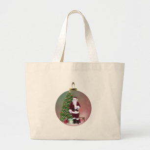 Bolsa Tote Grande Ornamento do papai noel