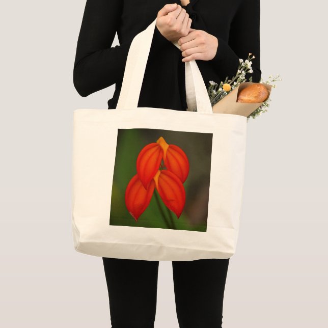 Bolsa Tote Grande Orquídea do ignea do Masdevallia (Frente (produto))