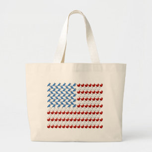 Bolsa Tote Grande Os Estados Unidos da América embandeiram feito do