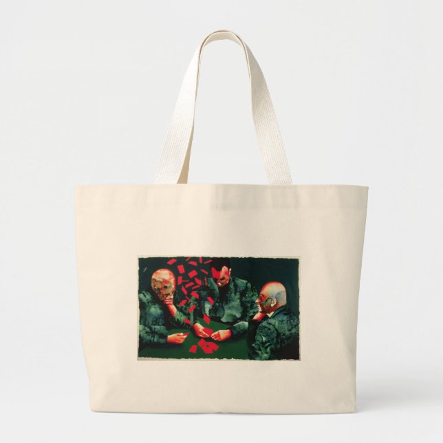 Bolsa Tote Grande Os jogadores de cartão 1987 (Frente)