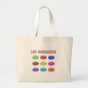 Bolsa Tote Grande Os Macarons são um desenho