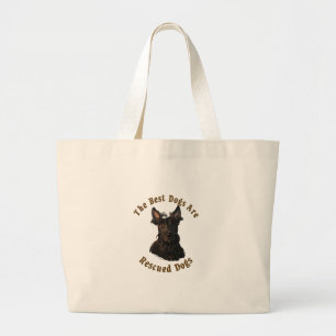 Bolsa Tote Grande Os melhores cães são resgatados - Scottish Terri