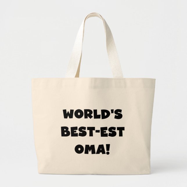 Bolsa Tote Grande Os melhores presentes brancos ou negros de óma do  (Frente)