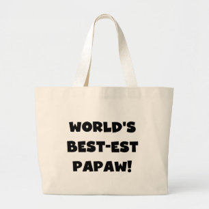 Bolsa Tote Grande Os melhores presentes do mundo em texto negro