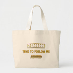 Bolsa Tote Grande Os paparazzi tendem a seguir-me em torno da sacola