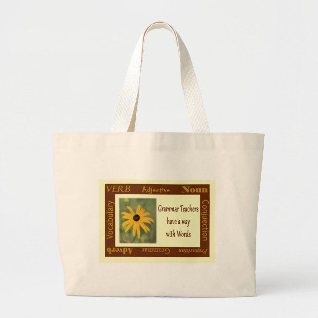 Bolsa Tote Grande Os professores da gramática têm uma maneira com (Frente)