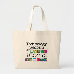 Bolsa Tote Grande os professores da tecnologia são icónicos
