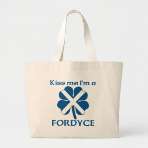 Bolsa Tote Grande Os Scottish personalizados beijam-me que eu sou