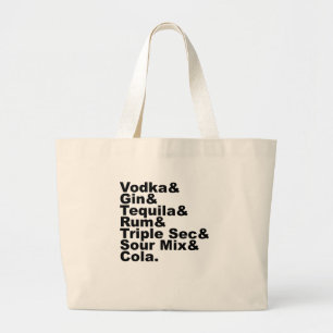 Bolsa Tote Grande Os Sete Ingredientes Em Uma Longa Ilha Do Chá Frit