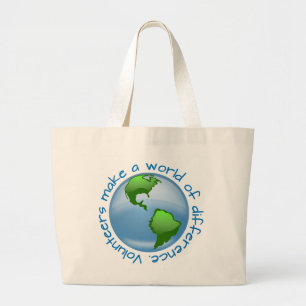 Bolsa Tote Grande Os voluntários fazem um mundo da diferença