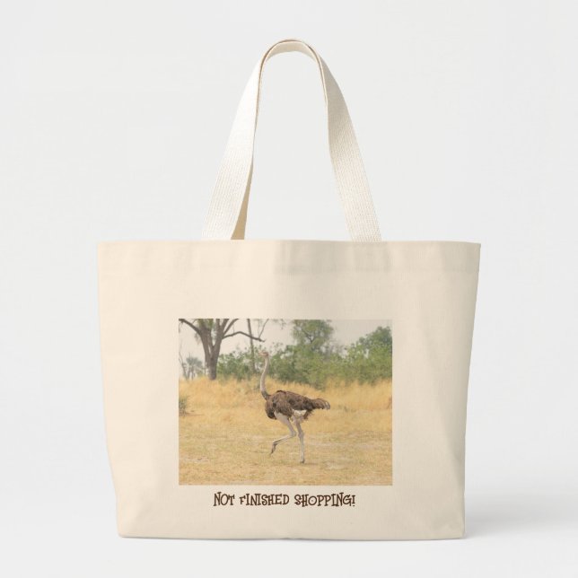 Bolsa Tote Grande Ostrich, Não Acabou De COMPRAR! (Frente)