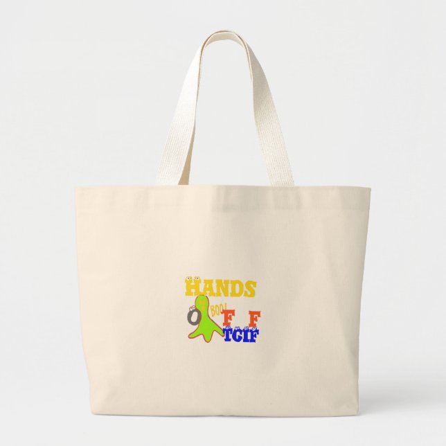 Bolsa Tote Grande Ouro Boo! Girly TGIF Obrigado Deus É Sexta-Feira H (Frente)