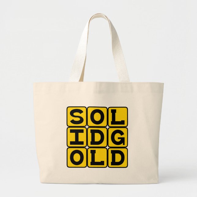 Bolsa Tote Grande Ouro Sólido, Meme da Internet (Frente)