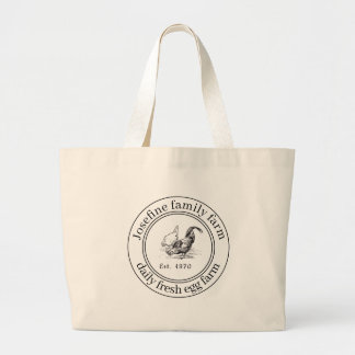 Bolsa Tote Grande Ovos Frescos da Fazenda Galinheiro Fazenda Rústica