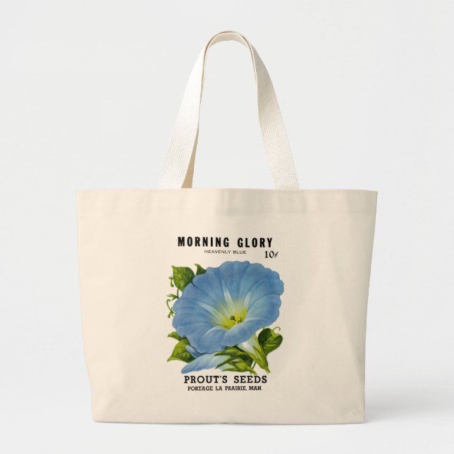 Bolsa Tote Grande Pacote de Semente da Glória da Manhã (Frente)