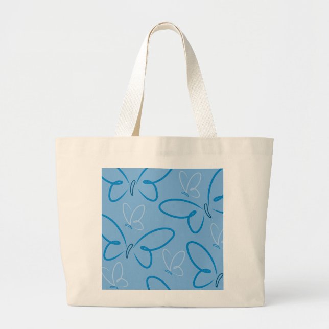 Bolsa Tote Grande Padrão da borboleta (Frente)
