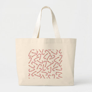 Bolsa Tote Grande Padrão de cana doce de Natal
