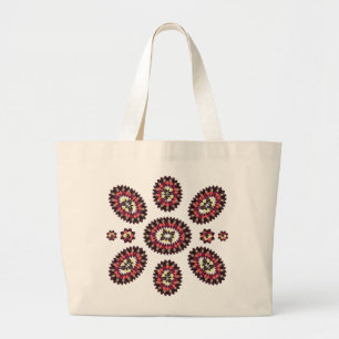 Bolsa Tote Grande Padrão de Flor Mandala