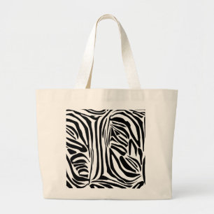Bolsa Tote Grande Padrão de zebra