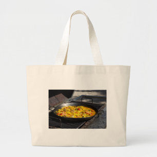 Bolsa Tote Grande Paella é cozida numa grelha