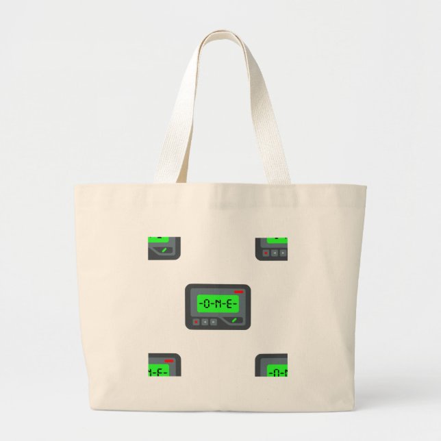 Bolsa Tote Grande pager emoji (Frente)