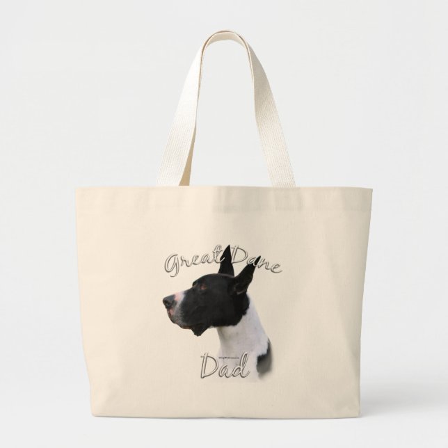 Bolsa Tote Grande Pai 2 da Great Dane (manto) (Frente)