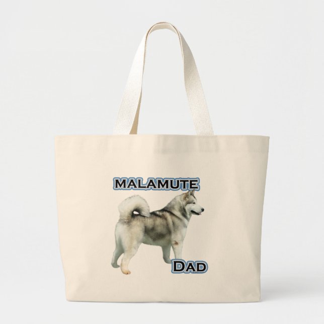 Bolsa Tote Grande Pai 4 do Alasca Malamute (Frente)