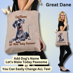 Bolsa Tote Grande Painel - Adicionar Nome do Cachorro, Altera